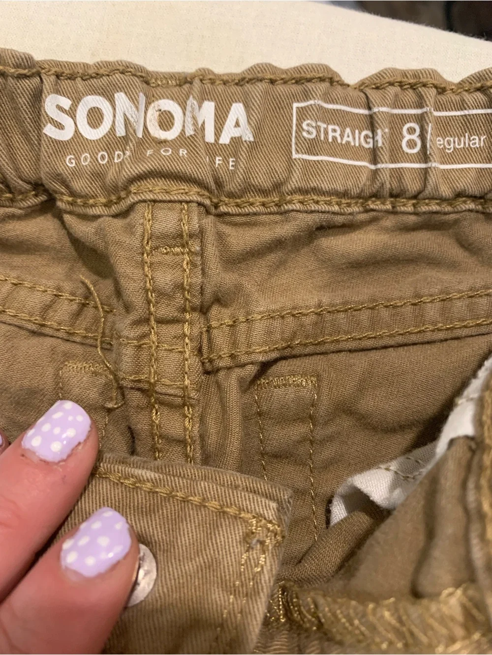 Gap and Sonoma straight leg pants boys size 8. Two pairs